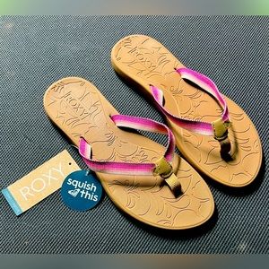 Women's ROXY GIANNA Pink Sandals NEW w/tags, Size 10